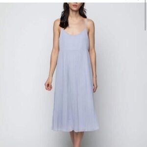 Oak + Fort black pleated chiffon dress M